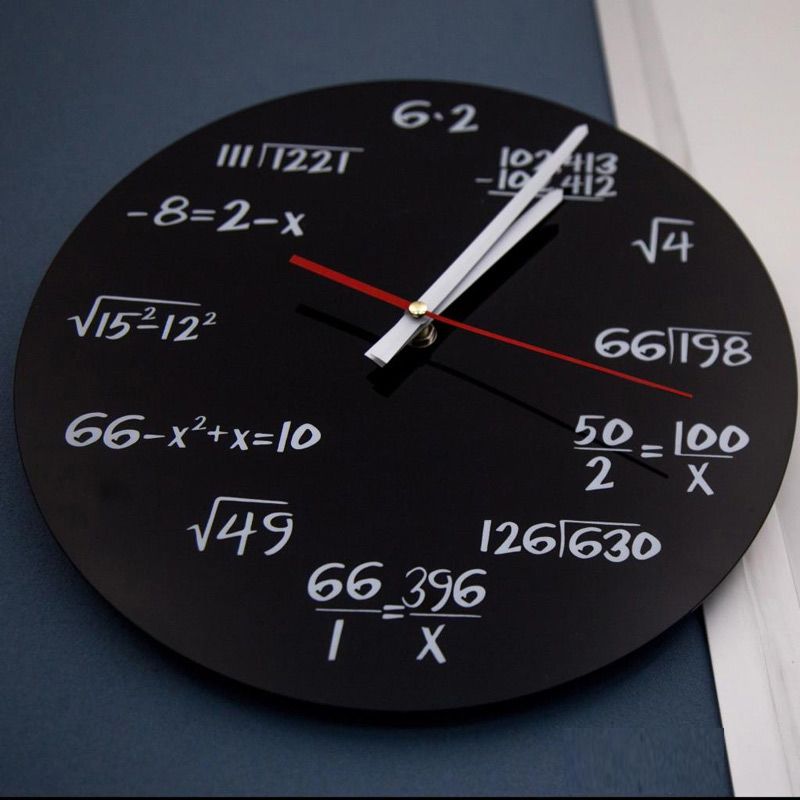 Đồng hồ treo tường toán học - Math Wall Clock | FREE SHIP NHANH 2H NỘI THÀNH HCM | GÓI QUÀ MIỄN PHÍ