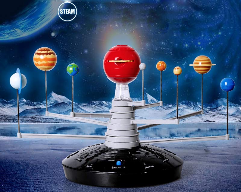 BỘ LẮP RÁP STEM MÔ HÌNH HỆ MẶT TRỜI XOAY CÓ ĐÈN FUNNY STEAM SCIENCE SOLAR SYSTEM