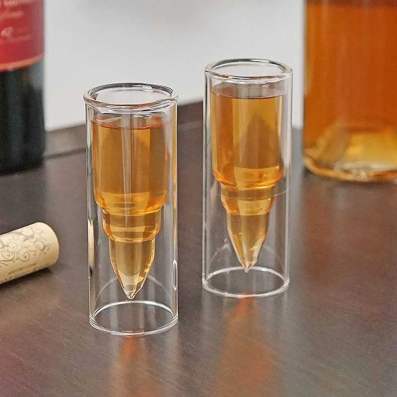 LY SHOT 2 LỚP HÌNH VIÊN ĐẠN (BULLET SHOT GLASS)