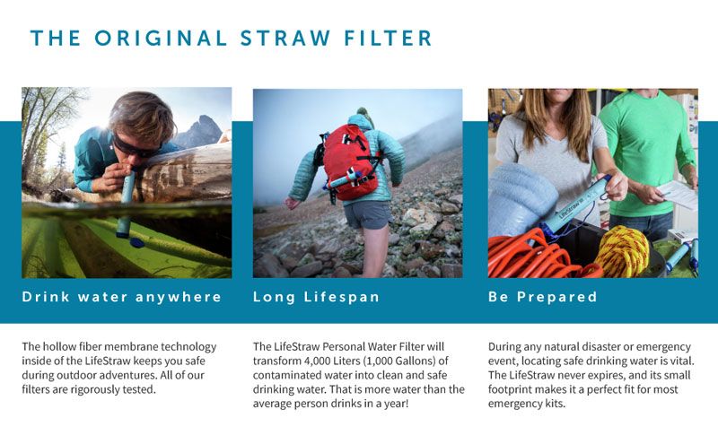 Ống Hút Phượt Lọc Nước (LifeStraw Personal Water Filter)