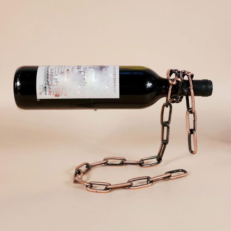 GIÁ ĐỂ CHAI RƯỢU LƠ LỬNG - DÂY XÍCH (MAGIC CHAIN BOTTLE HOLDER)