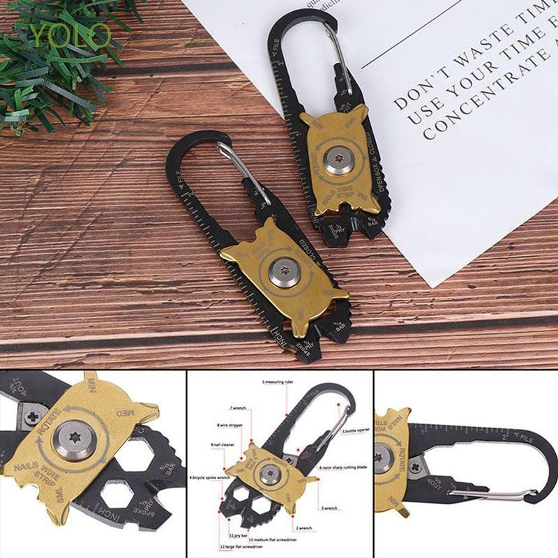 Móc khóa Carabiner đa chức năng cầm tay edc sáng tạo 20 in 1 keychain edc