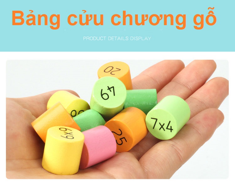 Đồ chơi thông minh cho bé Bảng công thức cửu chương Gỗ