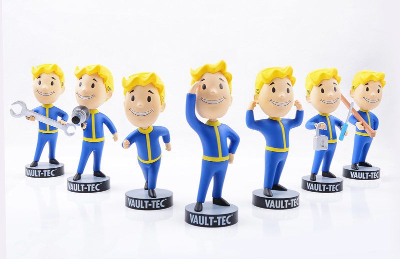 Tượng trang trí để bàn Fallout 4 Vault Boy PVC Figure Bobble Head Dolls Collectible Model Toys