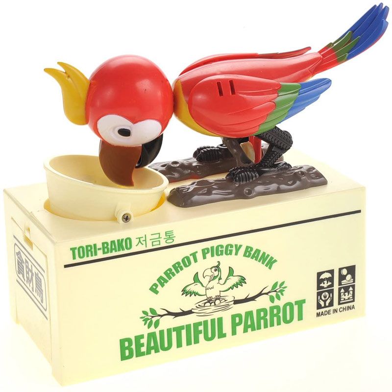 Két Ăn Xu Ống Heo Độc Đáo (Parrot Piggy Bank)