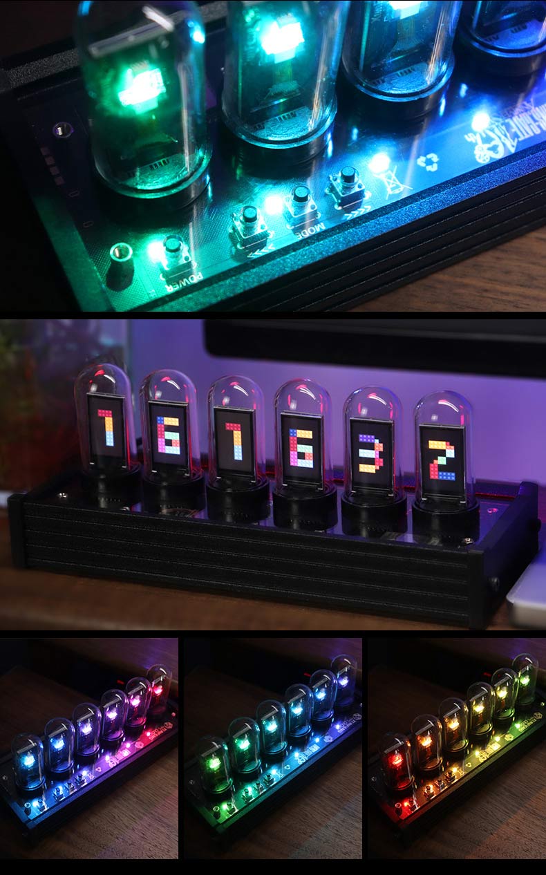 ĐỒNG HỒ TRANG TRÍ ĐỂ BÀN ĐÈN ỐNG NIXIE - NIXIE CLOCK