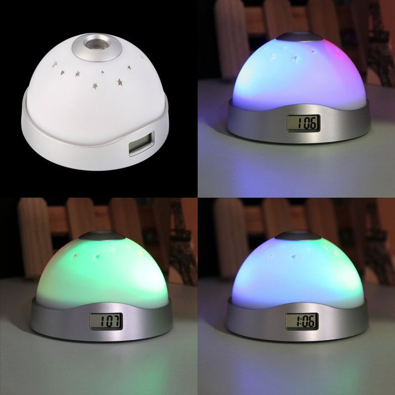 ĐỒNG HỒ ĐỔI MÀU - CHIẾU THỜI GIAN (LED COLOR CHANGE MAGIC PROJECTION PROJECTOR ALARM CLOCK)