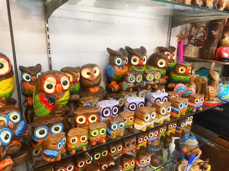 TƯỢNG CÚ MÈO GỖ LÀM BẰNG TAY HANDMADE (WOODEN OWL STATUE)