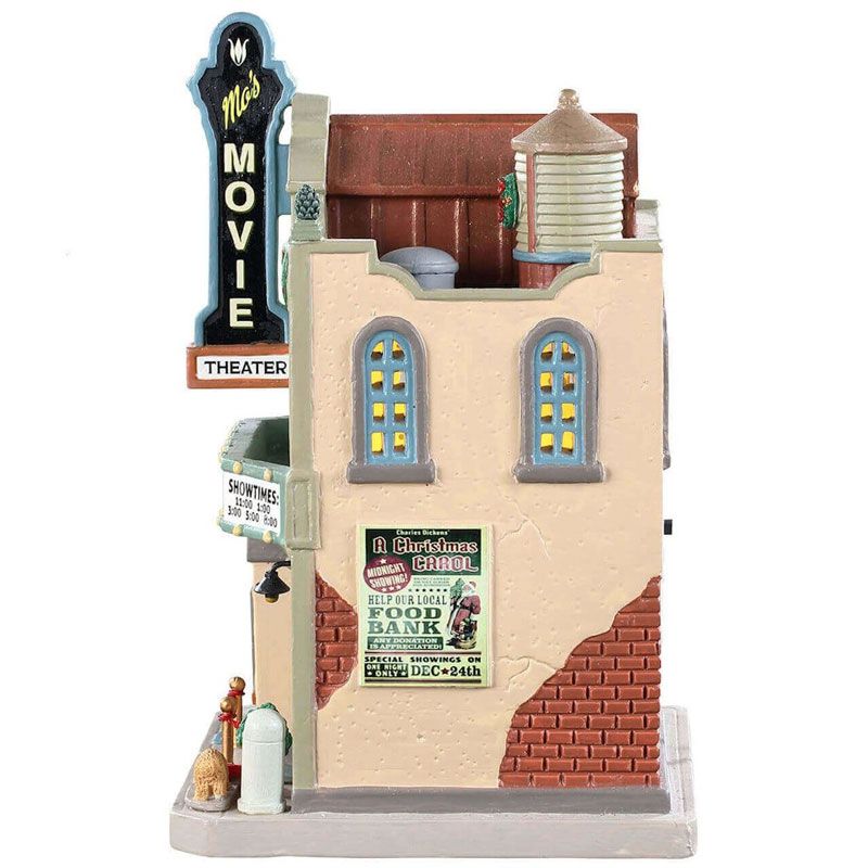 Tượng trang trí cao cấp Lemax Mo's Movie Theater Christmas Village Accessory