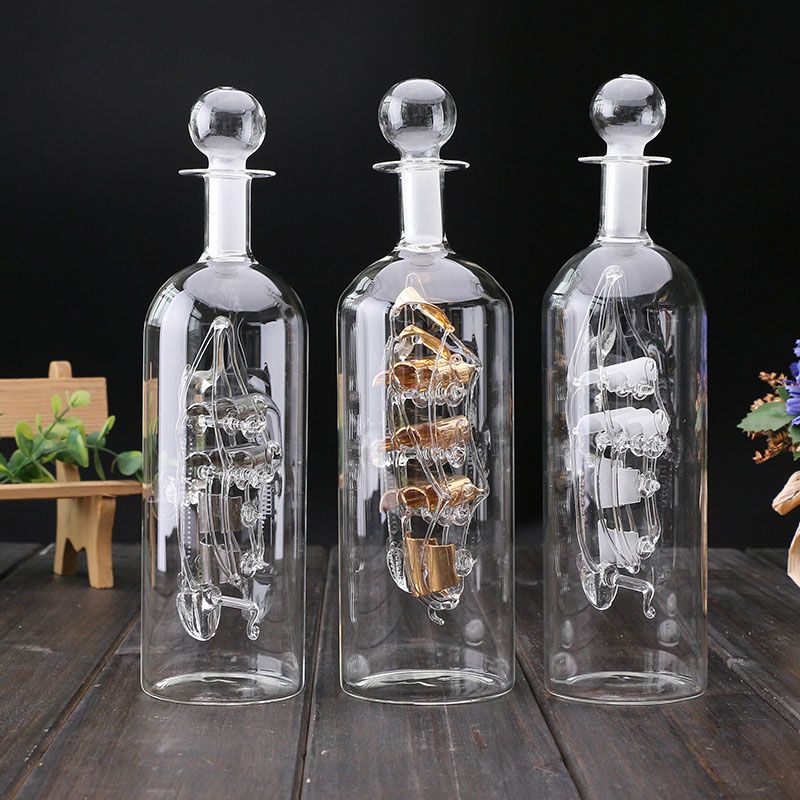 Chai Thuyền Pha lê Phú Quý (Crystal Boat Bottle)