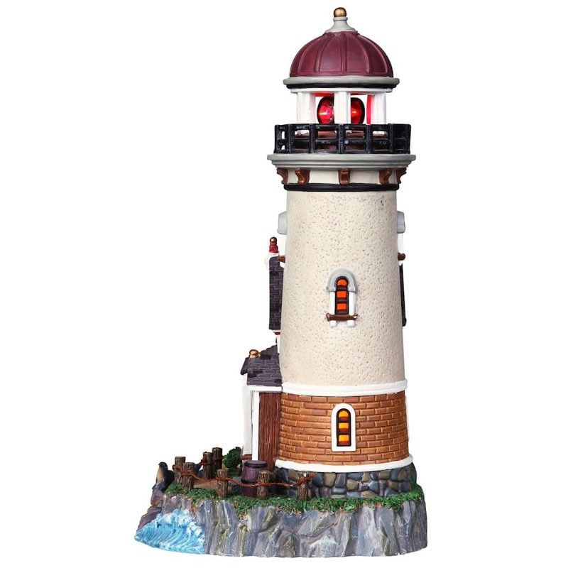 Tượng trang trí có đèn nhạc cao cấp Lemax SEAL POINT LIGHTHOUSE