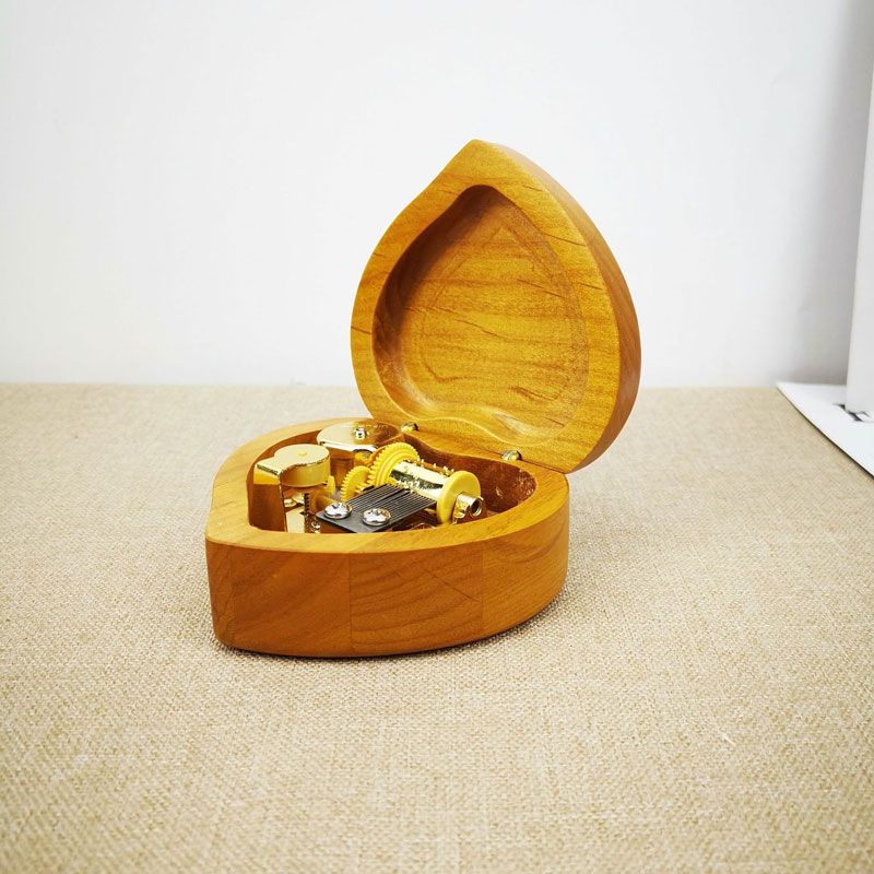 Hộp âm nhạc gỗ mộc trơn plain wooden music box