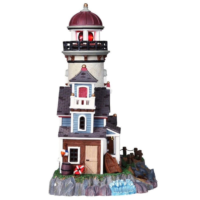 Tượng trang trí có đèn nhạc cao cấp Lemax SEAL POINT LIGHTHOUSE