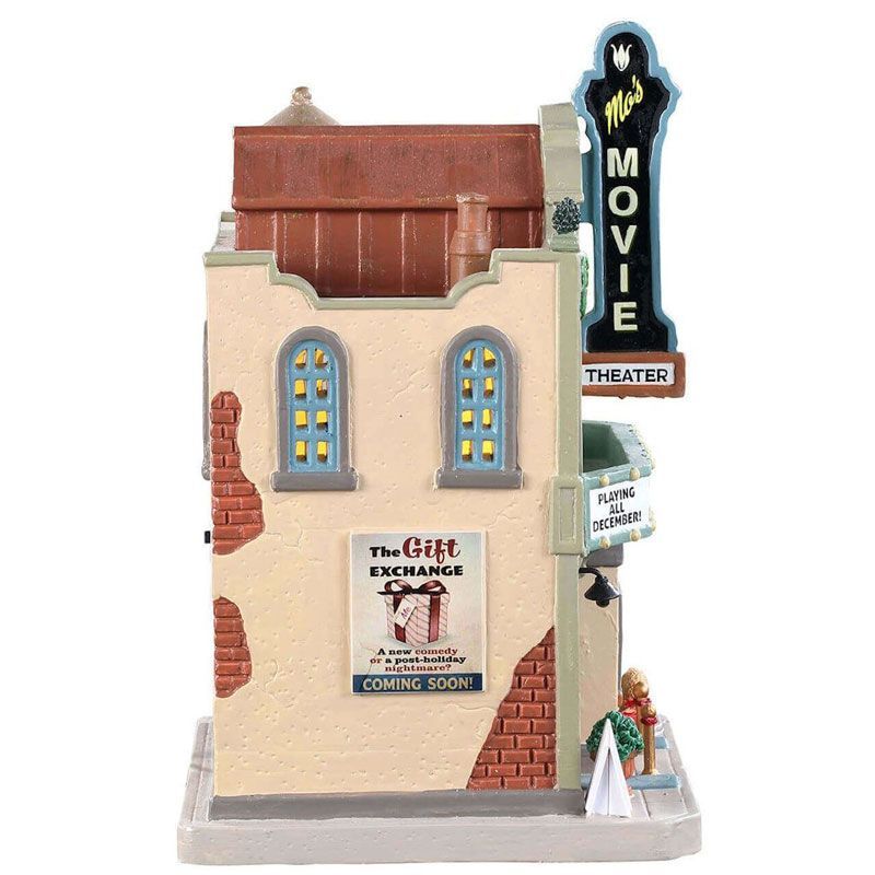 Tượng trang trí cao cấp Lemax Mo's Movie Theater Christmas Village Accessory