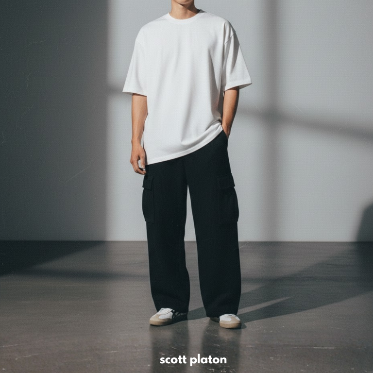Quần dài túi hộp, chất liệu jersey dày dặn đứng phom Scott Platon