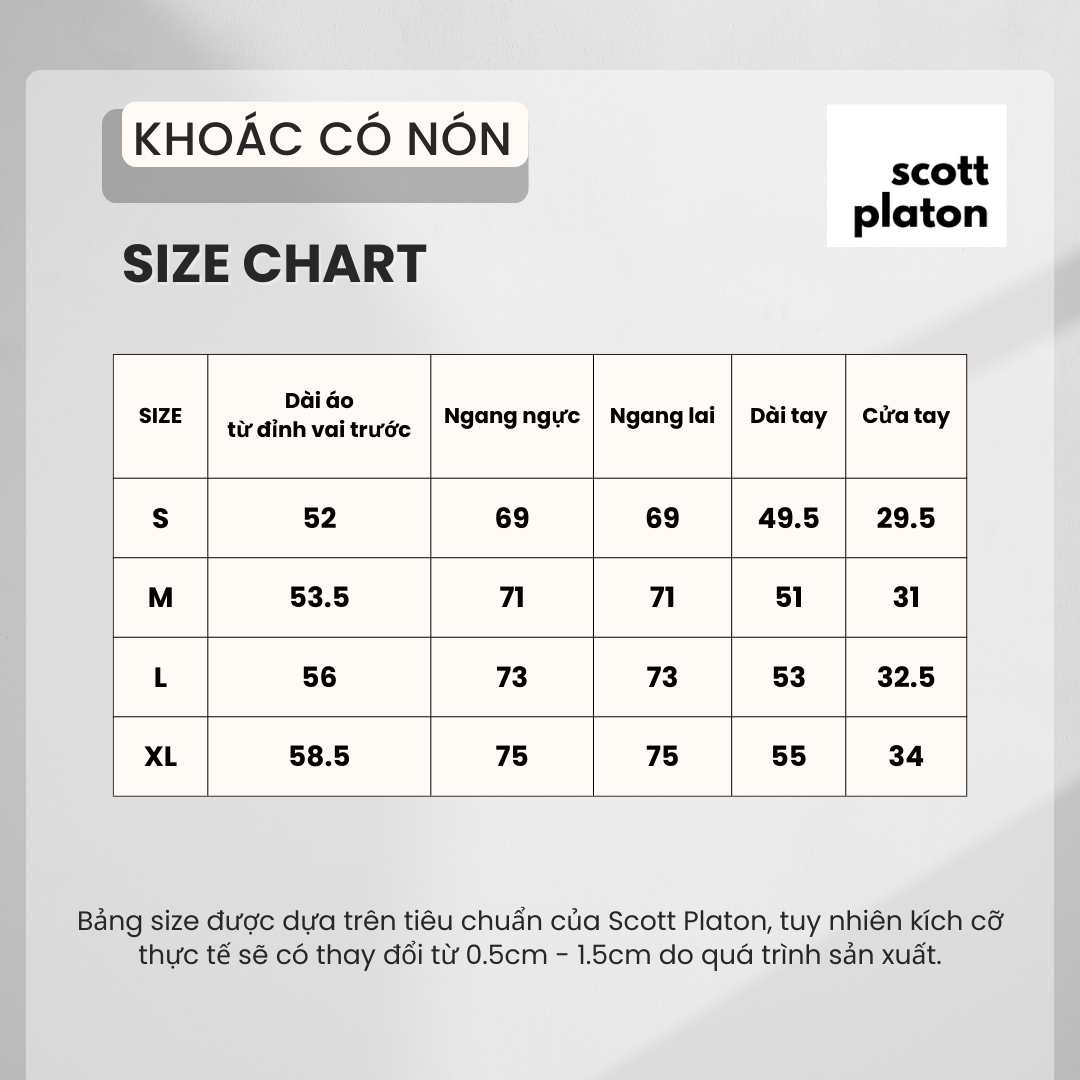Áo khoác Hoodie Basic khóa zip Scott Platon