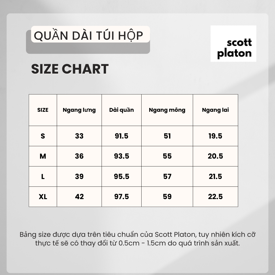 Quần dài túi hộp, chất liệu jersey dày dặn đứng phom Scott Platon