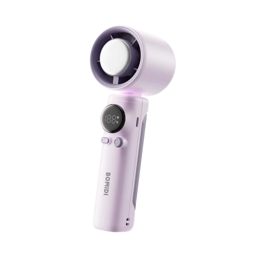 Quạt Tích Điện Cầm Tay Mini Bomidi MF01 (tím)