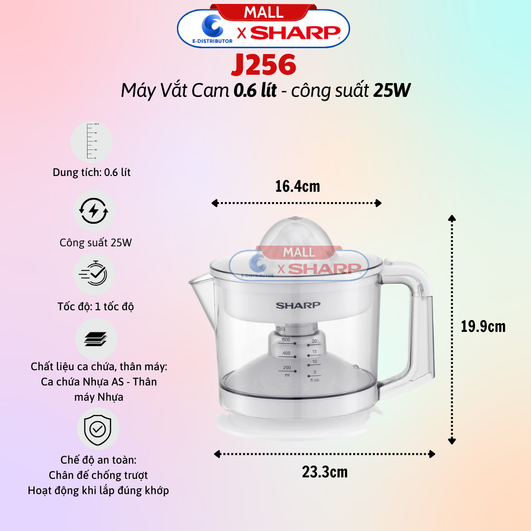 Máy Vắt Cam SHARP EJ-J256-WH
