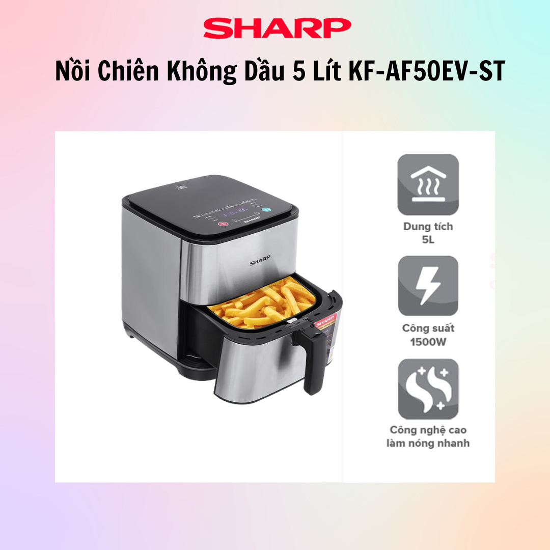 Nồi chiên không dầu Sharp KF-AF50EV-ST (5 lít)