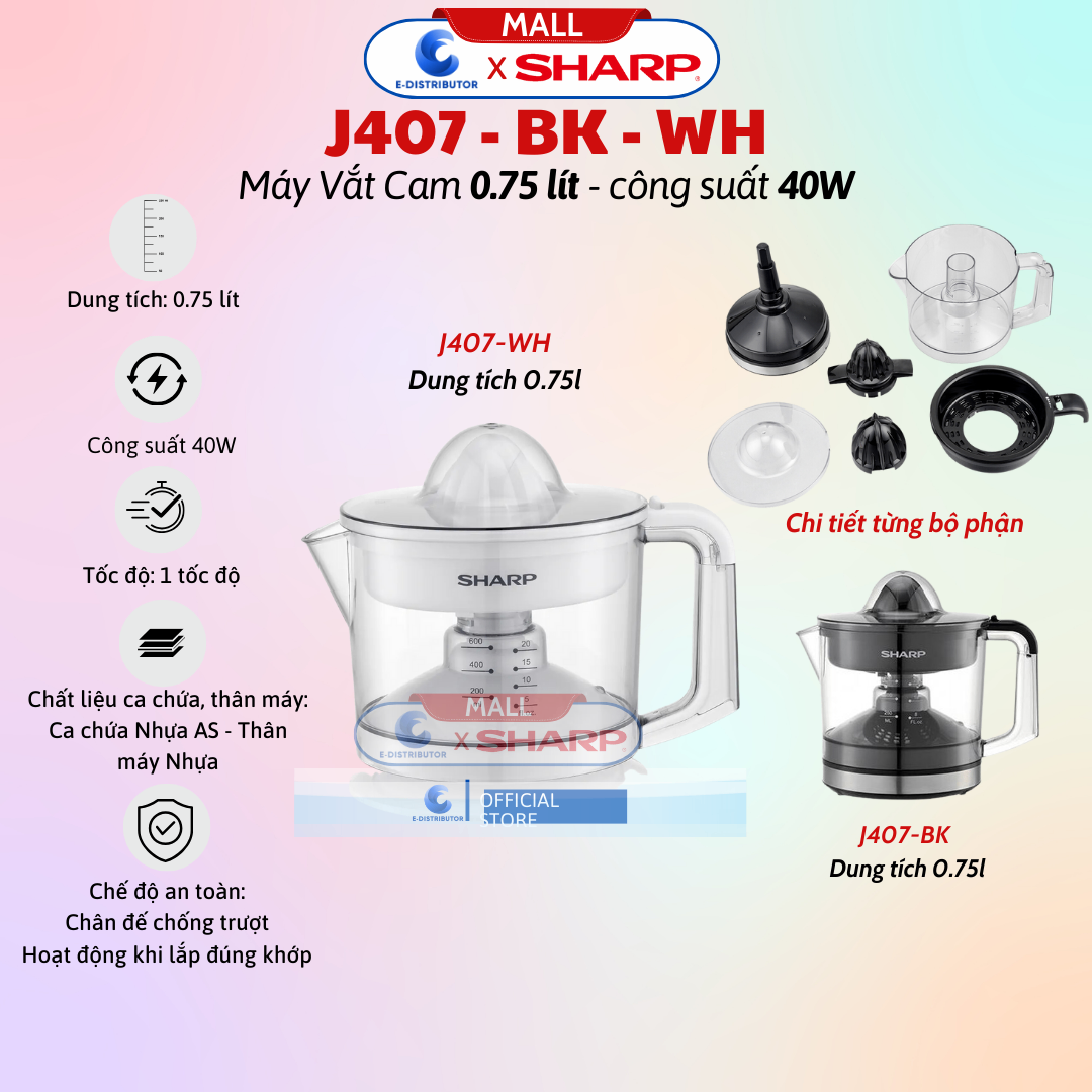 Máy Vắt Cam Sharp EJ-J407-WH