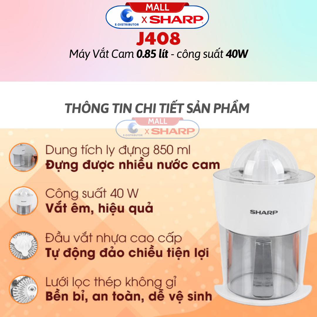 Máy vắt cam Sharp EJ-J408-WH