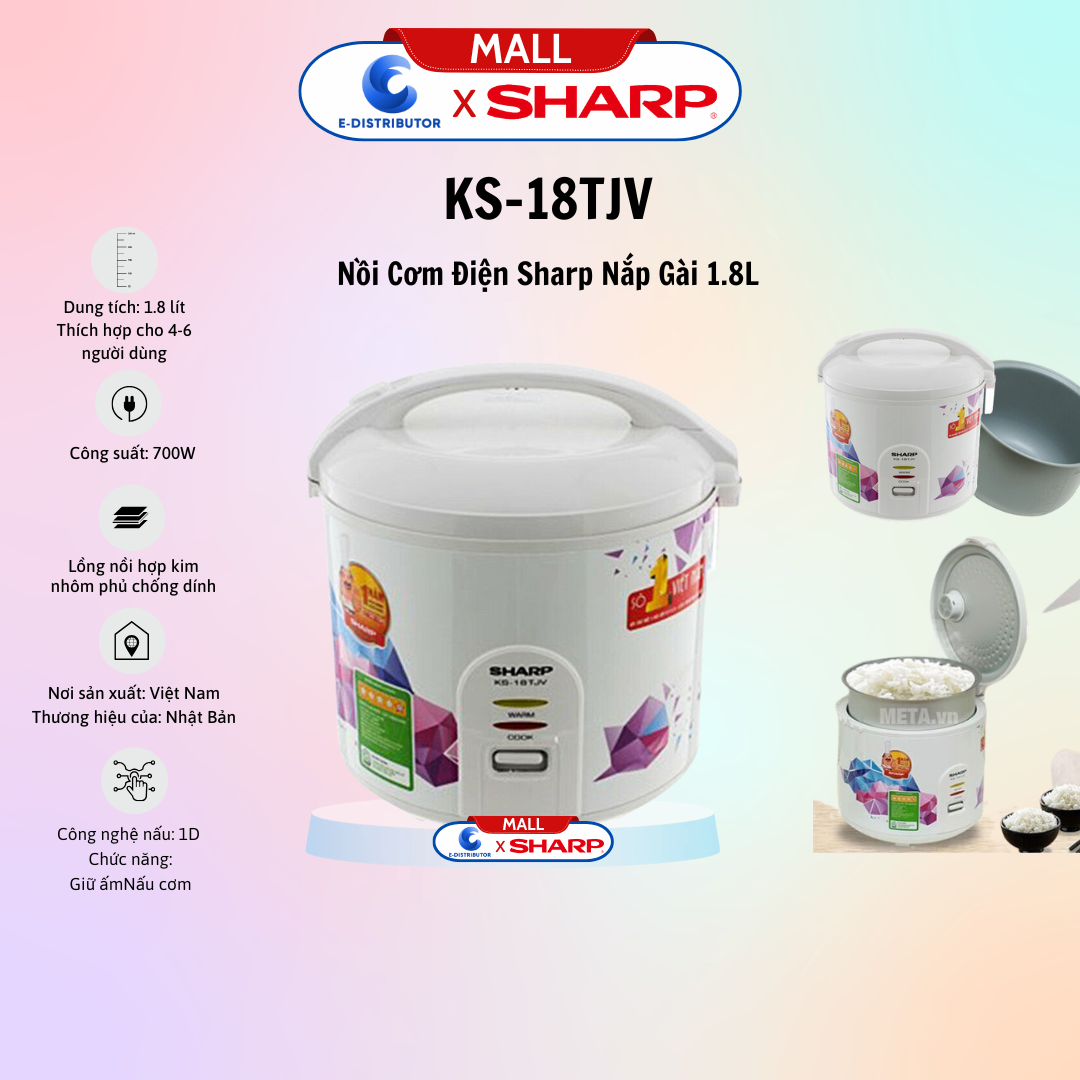 Nồi cơm điện Sharp KS-18TJV