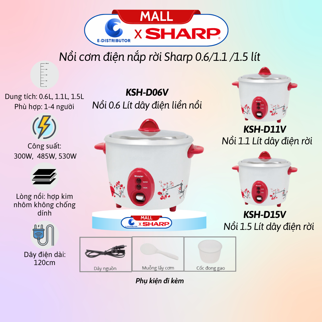 Nồi cơm điện Sharp KSH-D06V