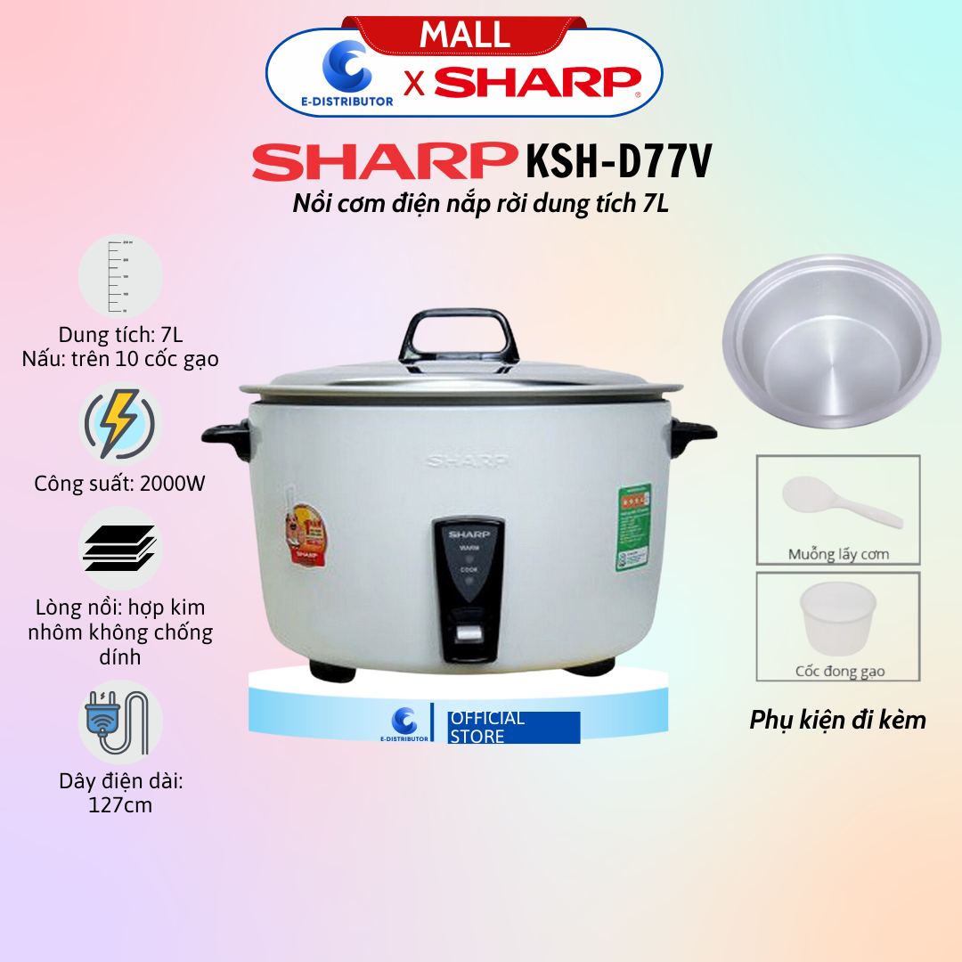 Nồi cơm điện Sharp KSH-D77V