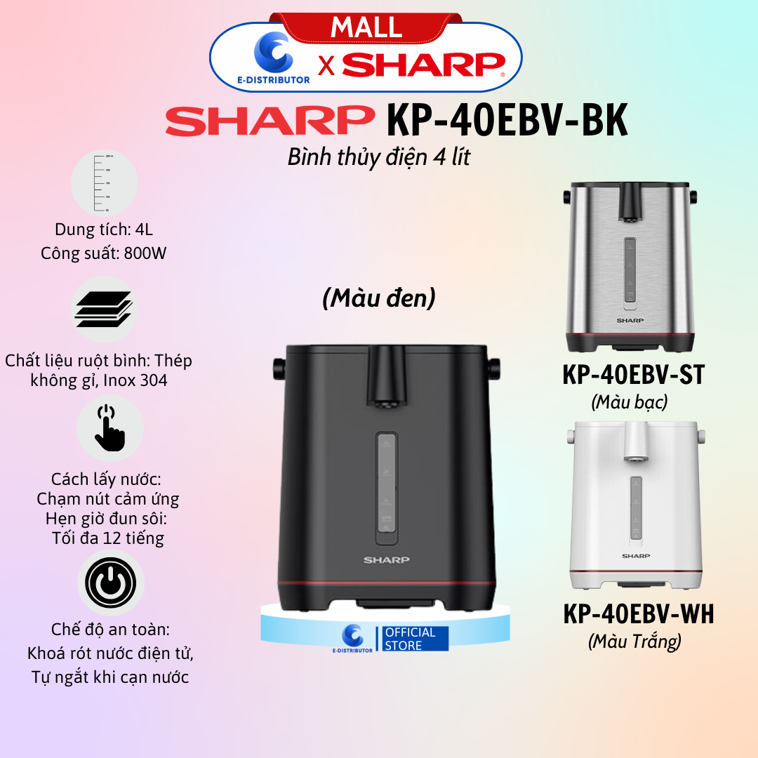 Bình thủy điện Sharp KP-40EBV-ST 4 lít