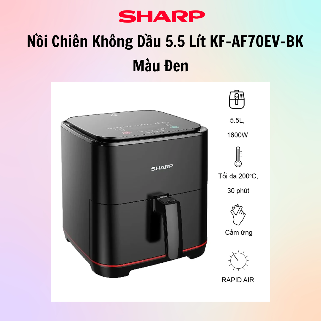 Nồi chiên không dầu Sharp KF-AF70EV-BK