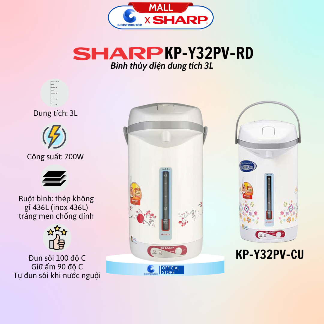Bình thủy điện Sharp KP-Y32PV-RD
