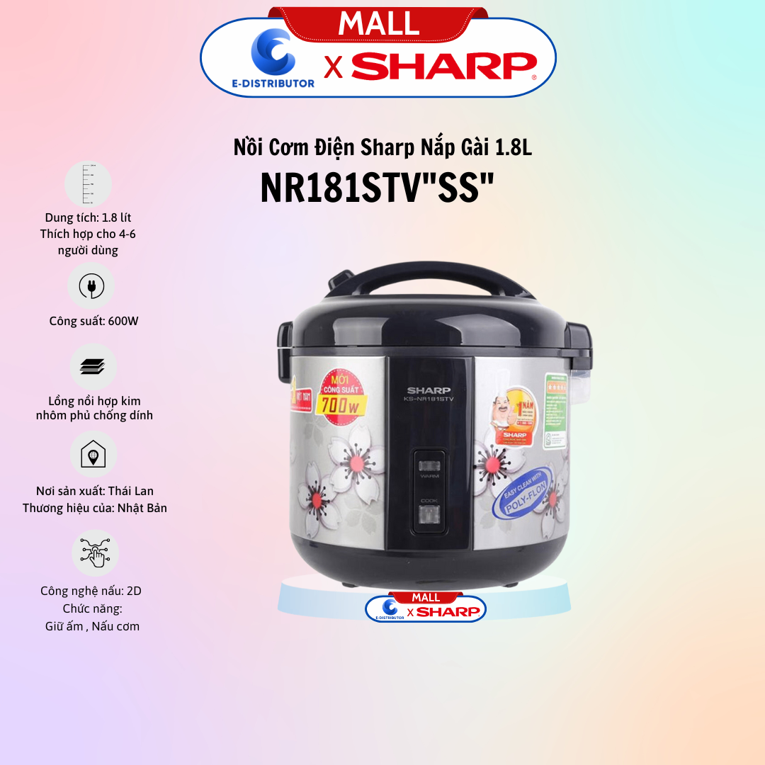 Nồi cơm điện Sharp KS-NR181STV 