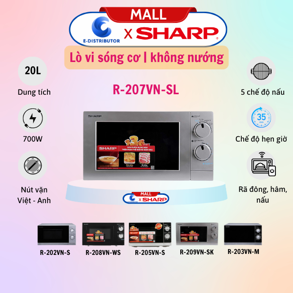 Lò vi sóng Sharp R-207VN-SL