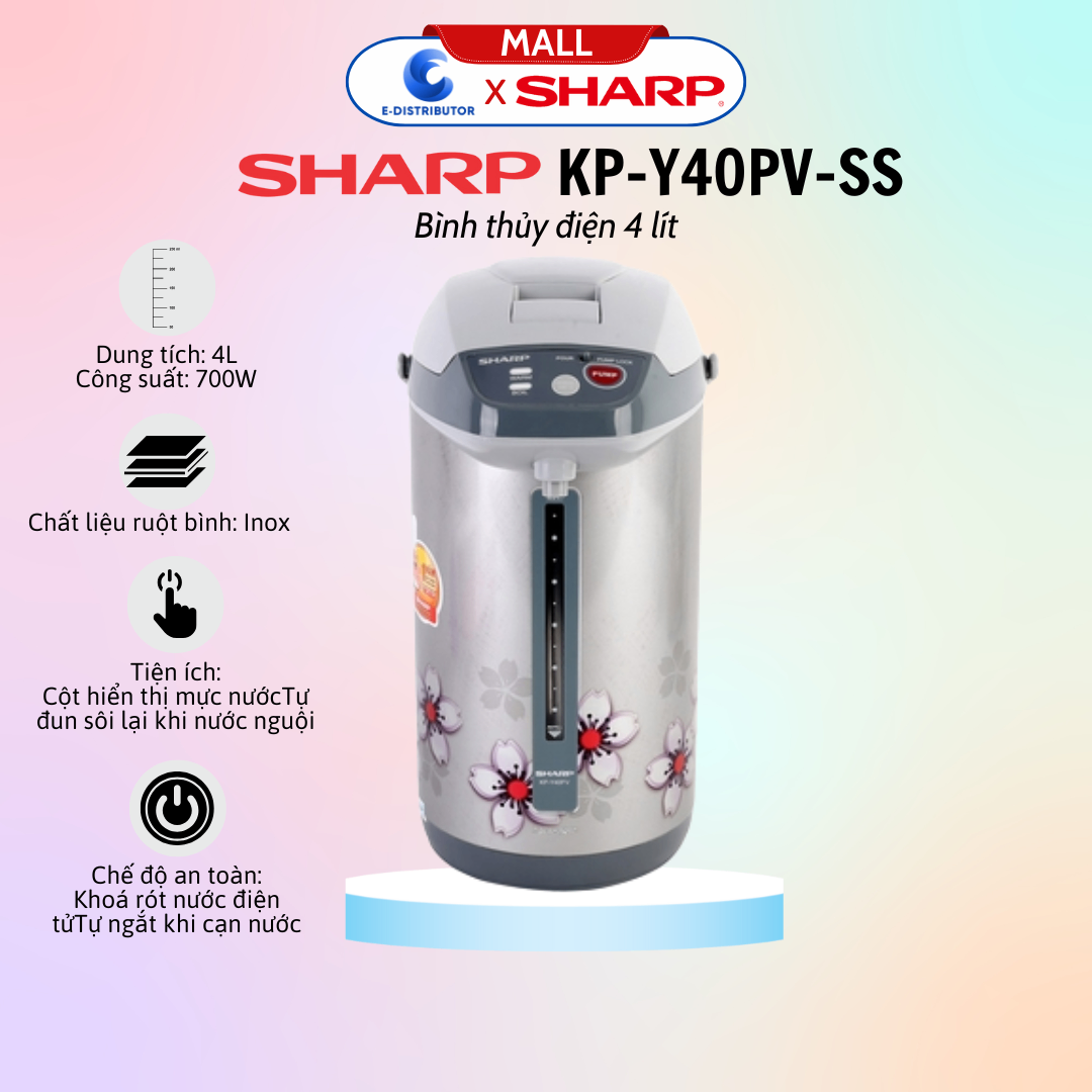 Bình Thủy Điện Sharp KP-Y40PV-SS
