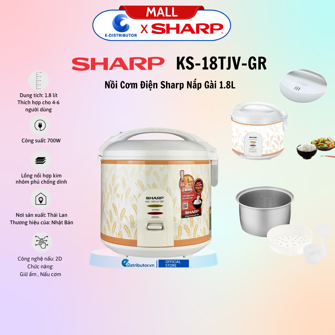 Nồi cơm điện Sharp KS-18TJV