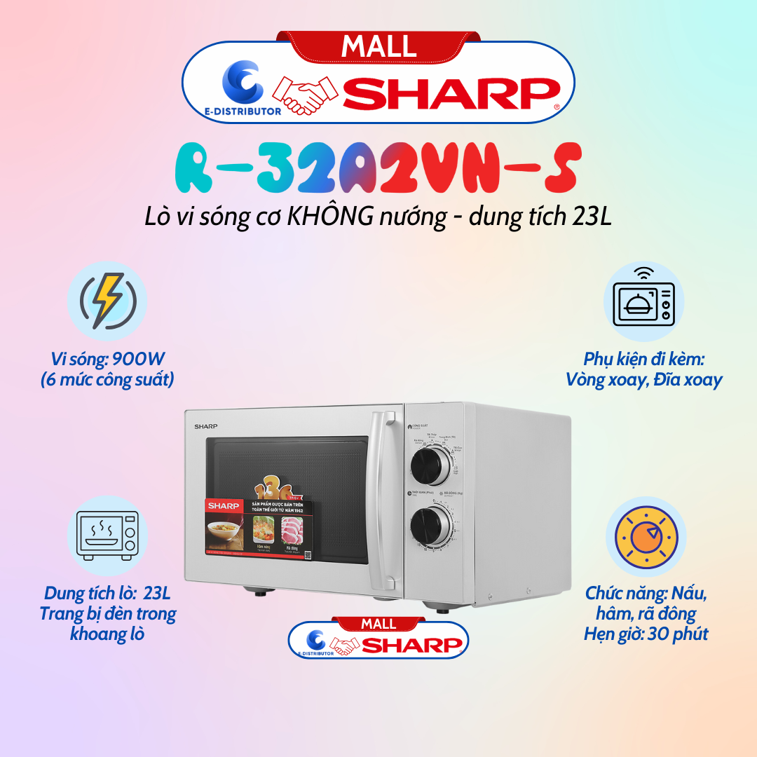 Lò Vi Sóng Cơ Sharp R-31A2VN-S (23 Lít) - Hàng chính hãng