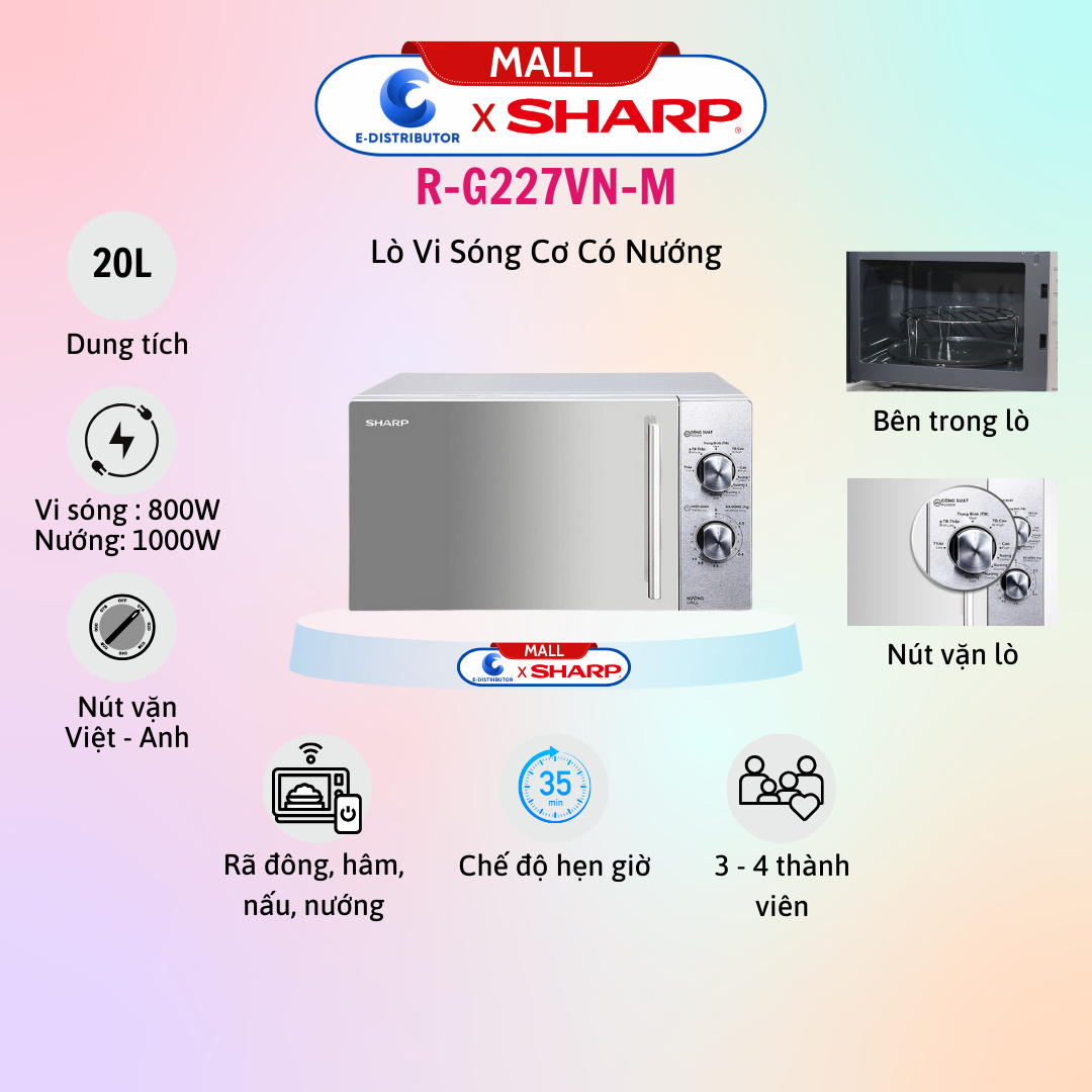 Lò vi sóng Sharp R-G227VN-M