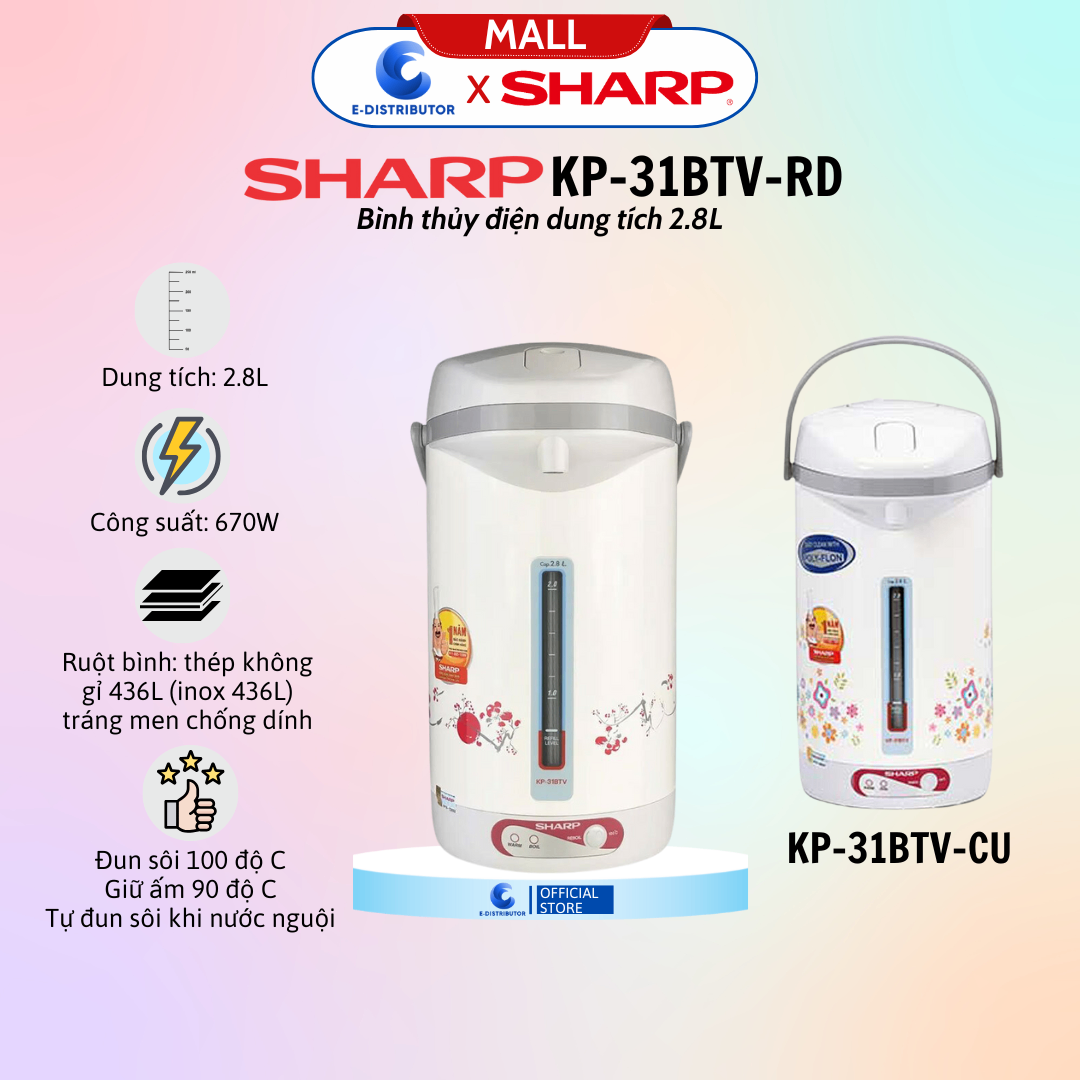 Bình Thủy Điện Sharp KP-31BTV-RD