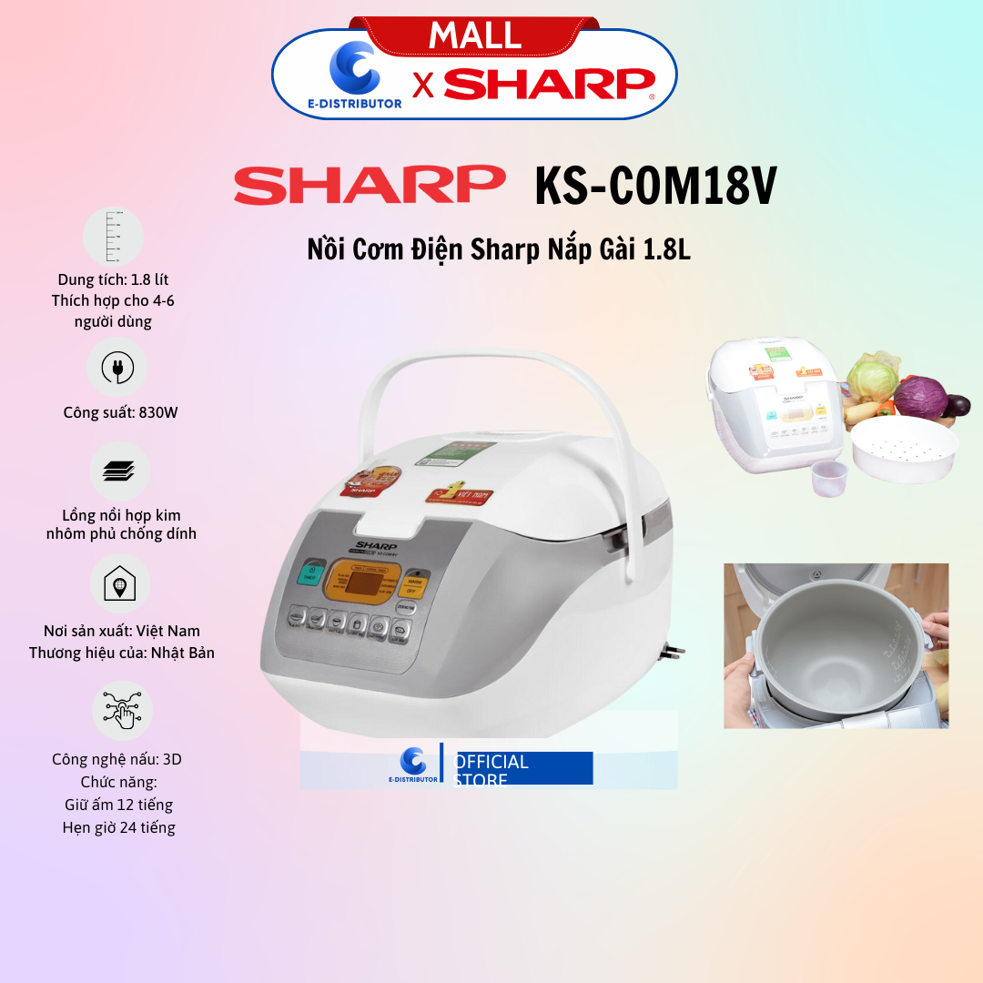 Nồi cơm điện Sharp KS-COM18V