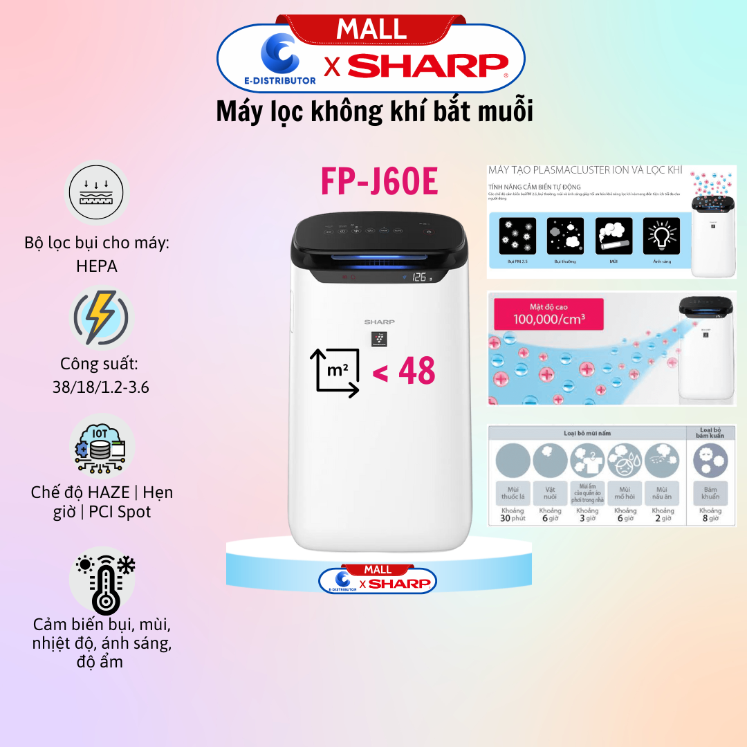 Máy lọc không khí Sharp FP-J60E-W