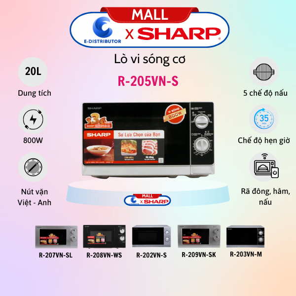 Lò vi sóng Sharp R-205VN-S