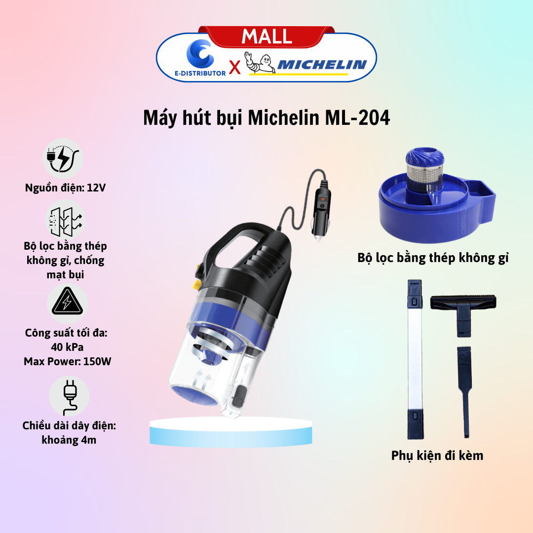 Máy hút bụi ô tô Michelin 12V ML-204