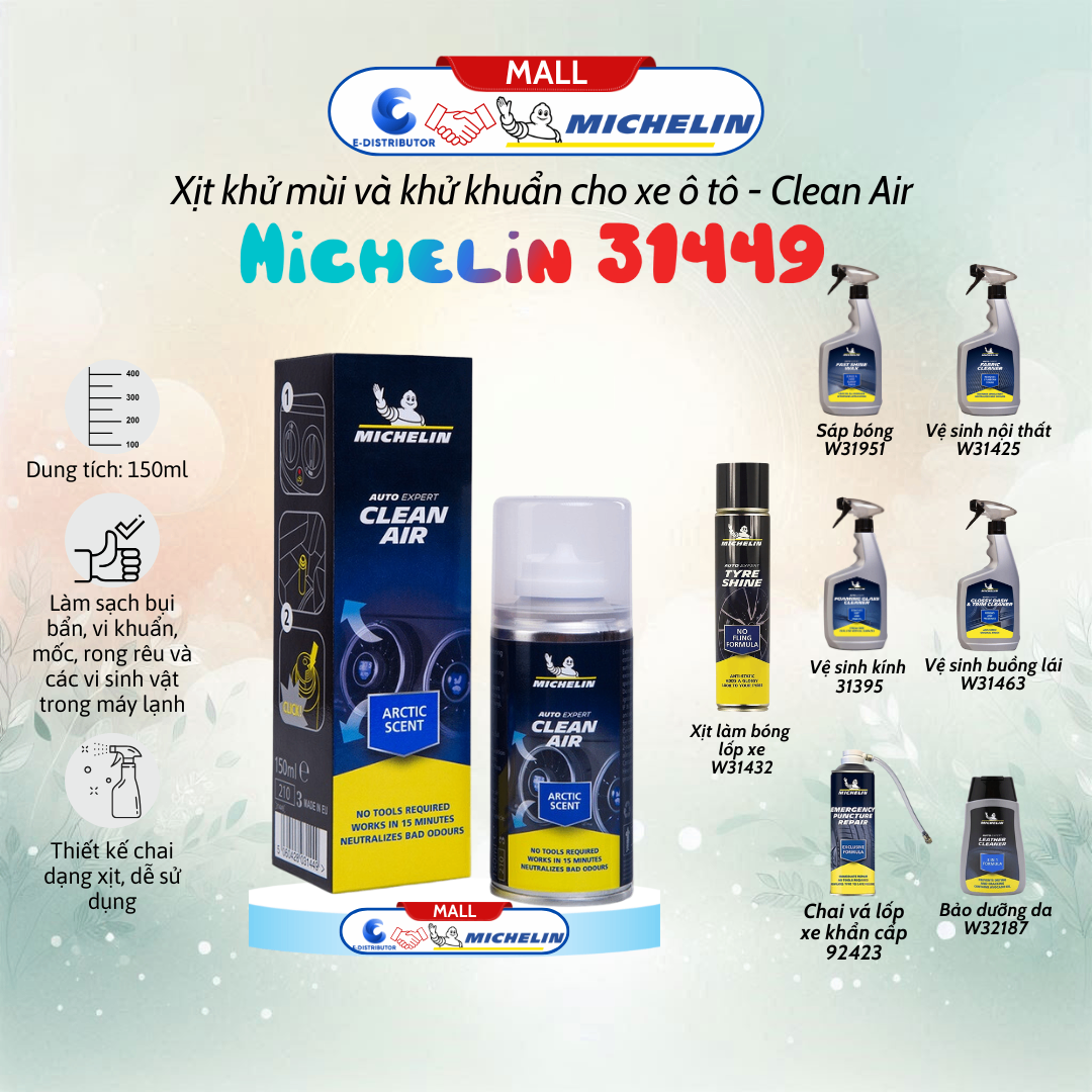 Dung dịch làm sạch không khí trong xe ô tô Michelin W31449