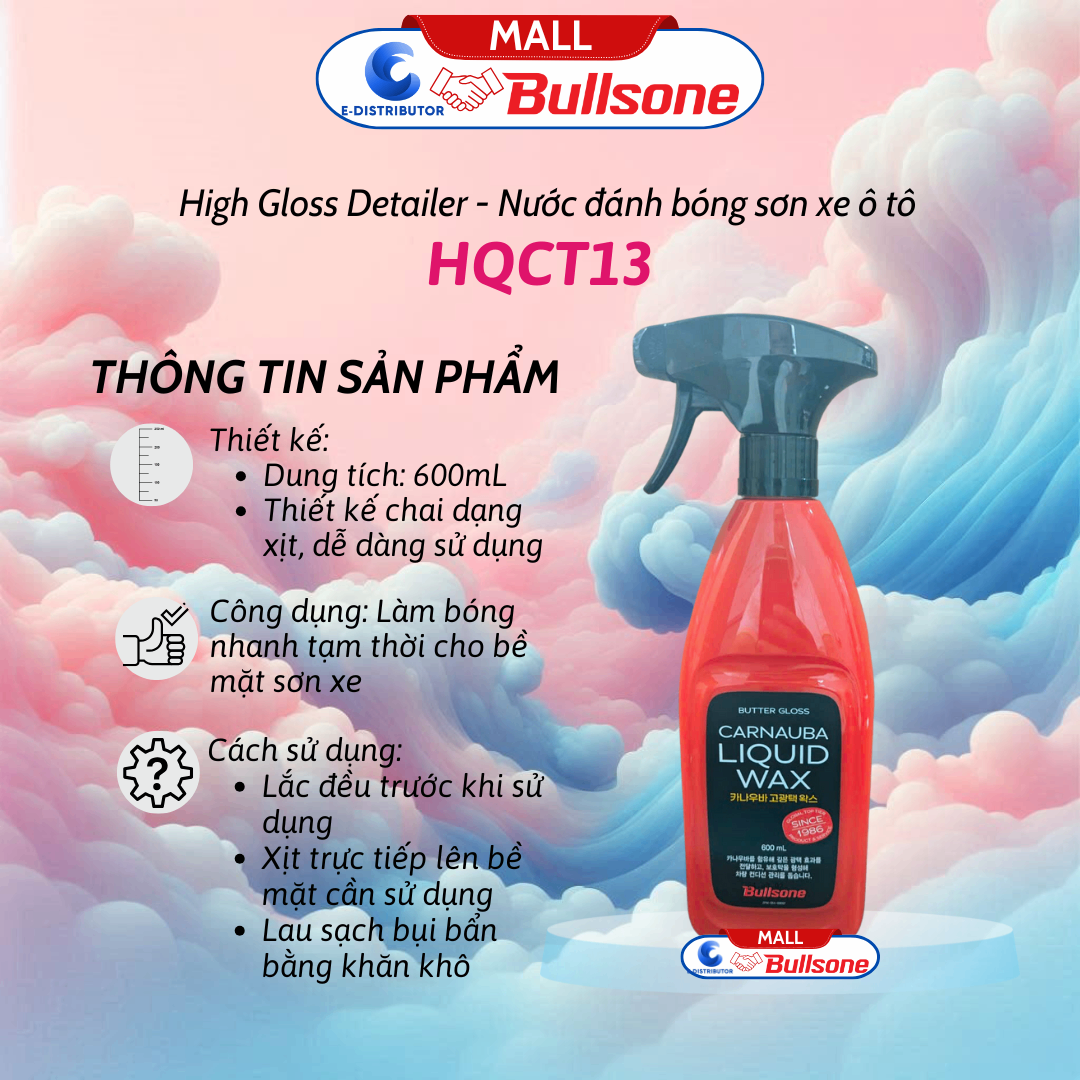 Nước Đánh Bóng Sơn Bullsone HQCT13 (550ml)