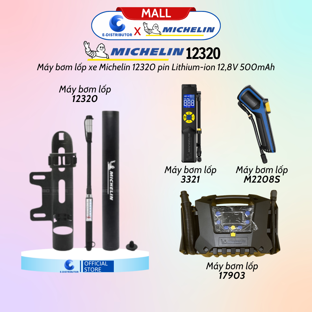 Máy bơm lốp xe máy khẩn cấp Michelin 12320