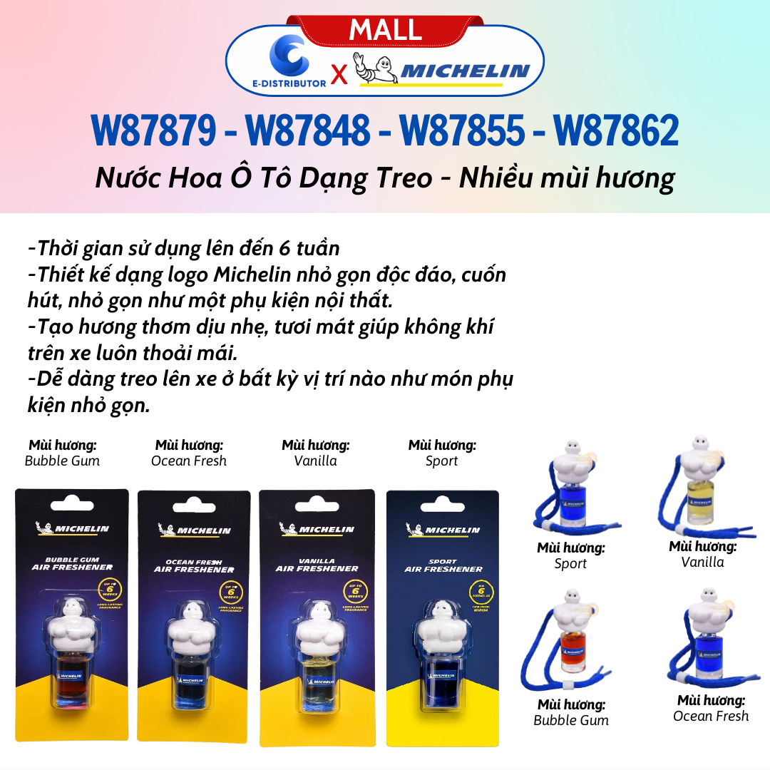 Lọ Nước Hoa Oto Michelin Dạng Treo Hương Sport 5ml W87879/31821