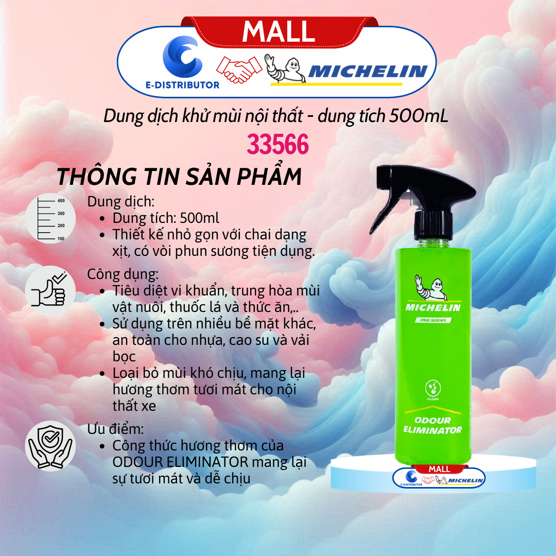 Dung dịch khử mùi ( xịt ) 500ml W33566 Michelin