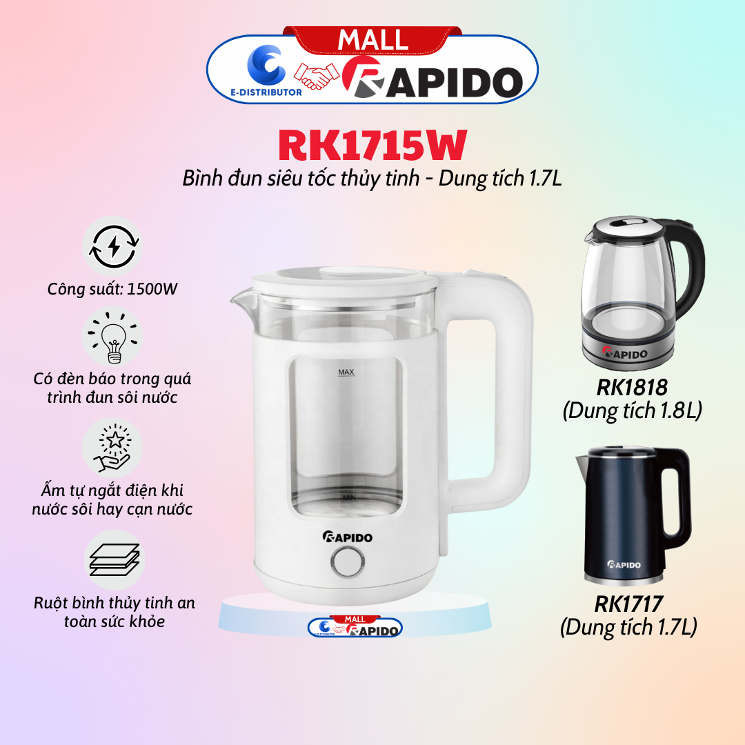 Ấm đun siêu tốc Rapido RK1715W