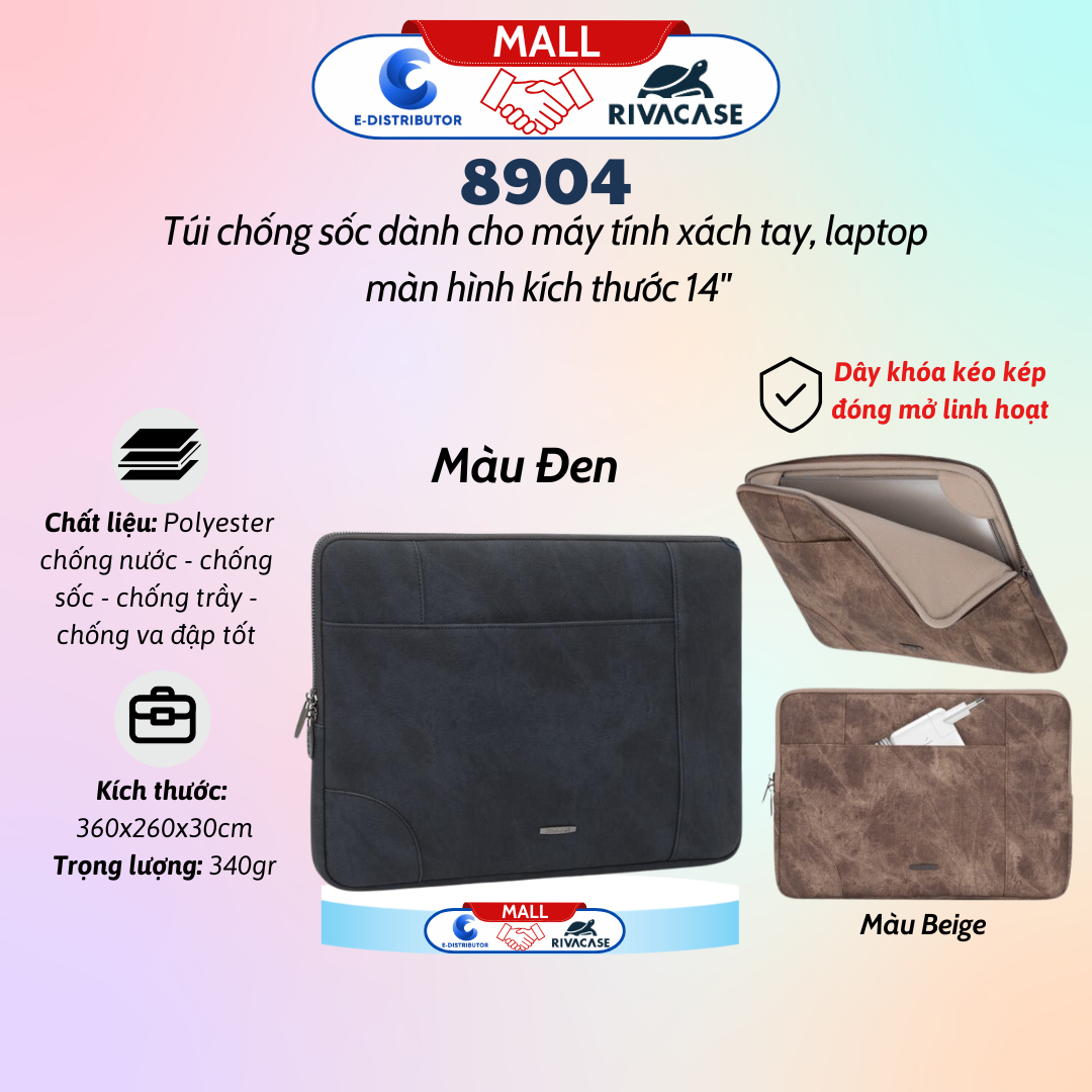 Túi chống sốc Rivacase 8904 dành cho Laptop 14